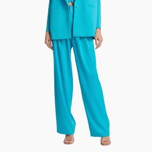 Pleated Wide-Leg Pant (Color: Ocean Floor)